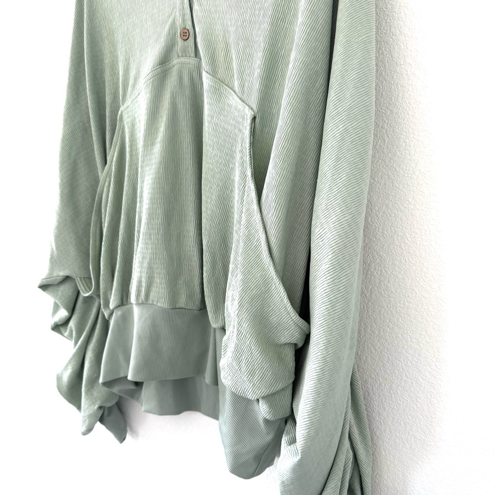 Heyson Oversized Quarter Button Collared Slouchy … - image 2